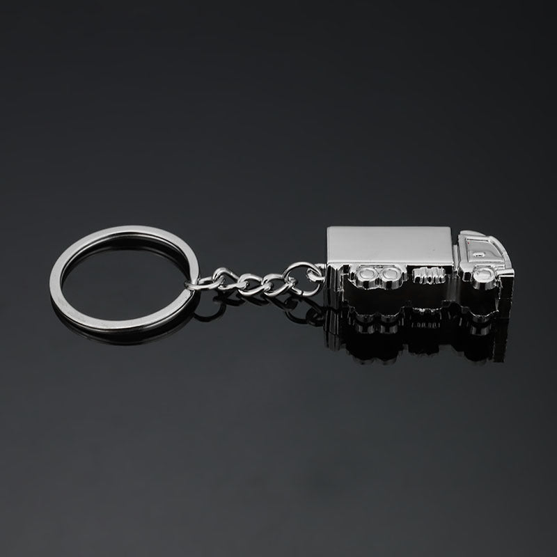 3D Truck Model Metal Keychain | Creative Vehicle Pendant & Car Accessory