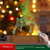 Christmas Decoration 3D Lamp Acrylic LED Night Light New Year Valentines Day Kids Gift Festive Christmas Ornaments Table Decor