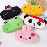Animal Children's Primary School Stationery Bag Cute Cartoon Pencil Case Large Capacity Zipper Pouch for Kids School Supplies
