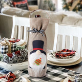 Christmas Bottle Cover Decoration Festive Wine & Spirits Sleeve Holiday Table Decor Supplies Reusable Gift Bag