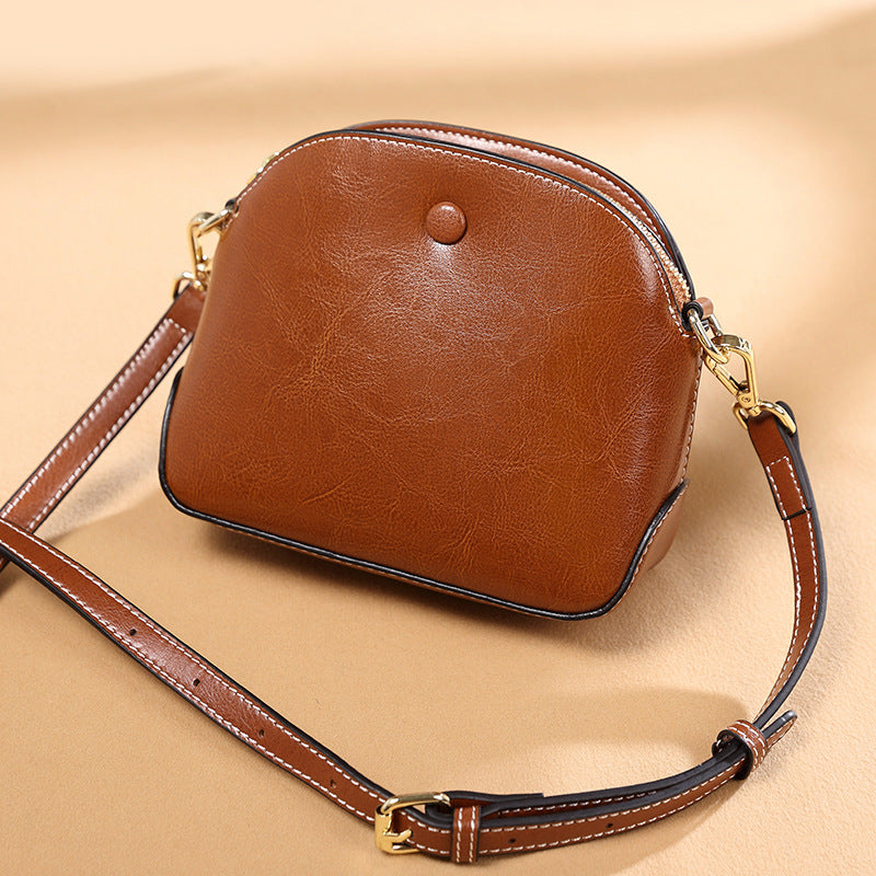 Boutique Niche Ladies Leather Bag | Stylish Crossbody One-Shoulder Handbag