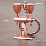 Metal 3D Coffee Keychain Durable Zinc Alloy Car Key Pendant Espresso Machine Replica Unique Coffee Lover Gift