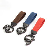 Suede Car Key Chain with Anti-Lost Hardware Premium Key Fob Holder Auto Interior Accessory Durable Metal Key Ring
