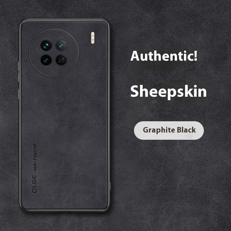 Luxury Sheepskin Leather Phone Case | Magnetic Car Mount & Wireless Charging Cover