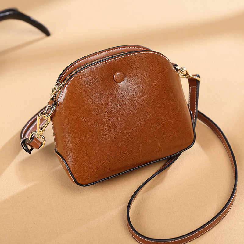Boutique Niche Ladies Leather Bag | Stylish Crossbody One-Shoulder Handbag