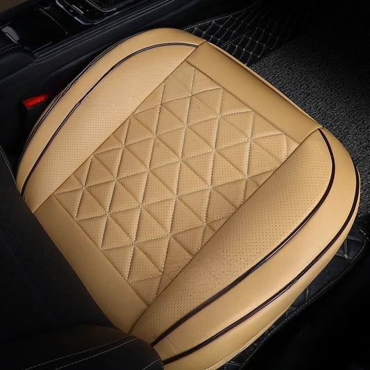 Premium All-Season Napa Leather Car Seat Cushion | Universal Full Cover