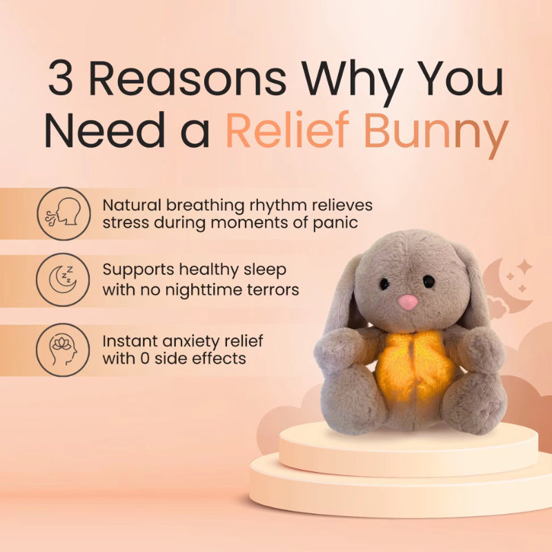 Breathing Rabbit Soothing Sensory Plush Toy Relieve Anxiety Bunny Comforter Conciliate Baby Sleep Aid Newborn Breathes Plush