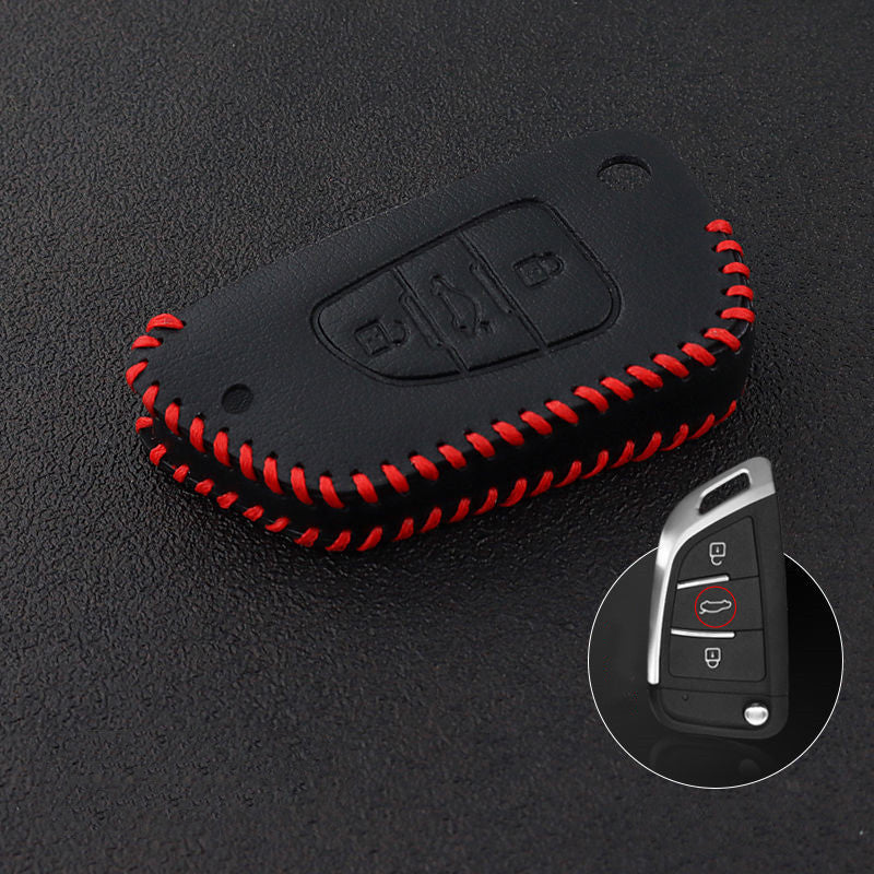 Customizable Genuine Leather Car Key Cover | DIY Modification Key Fob Case