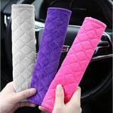 Ultra-Soft Short Plush Car Seat Belt Shoulder Cover | Cozy Comfort Pad