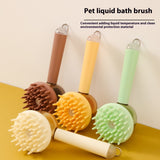 Multi-functional Pet Shower Brush 3-in-1 Foaming Massage & Deshedding Tool Anti-Frizz Beauty Brush for Pets