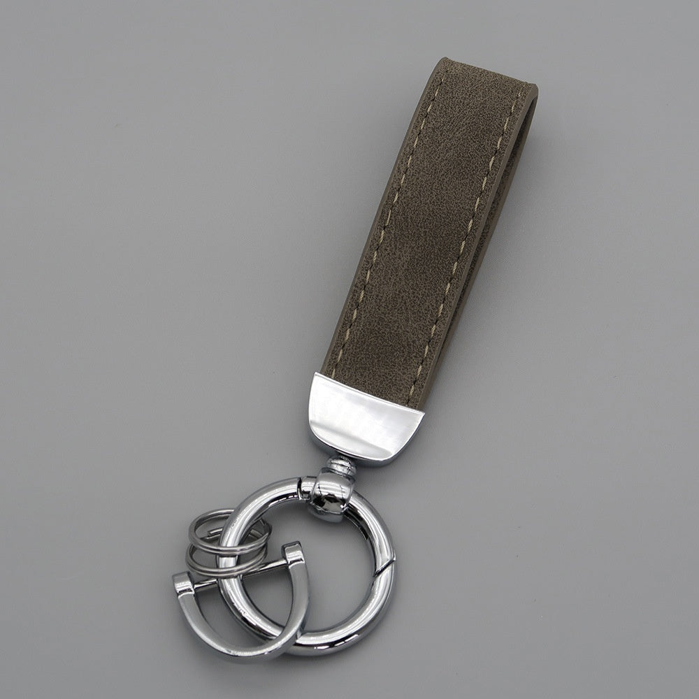 Suede Car Key Chain with Anti-Lost Hardware Premium Key Fob Holder Auto Interior Accessory Durable Metal Key Ring