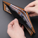 Genuine Carbon Fiber Wallet for Men | RFID Blocking Card Holder & Zipper Security