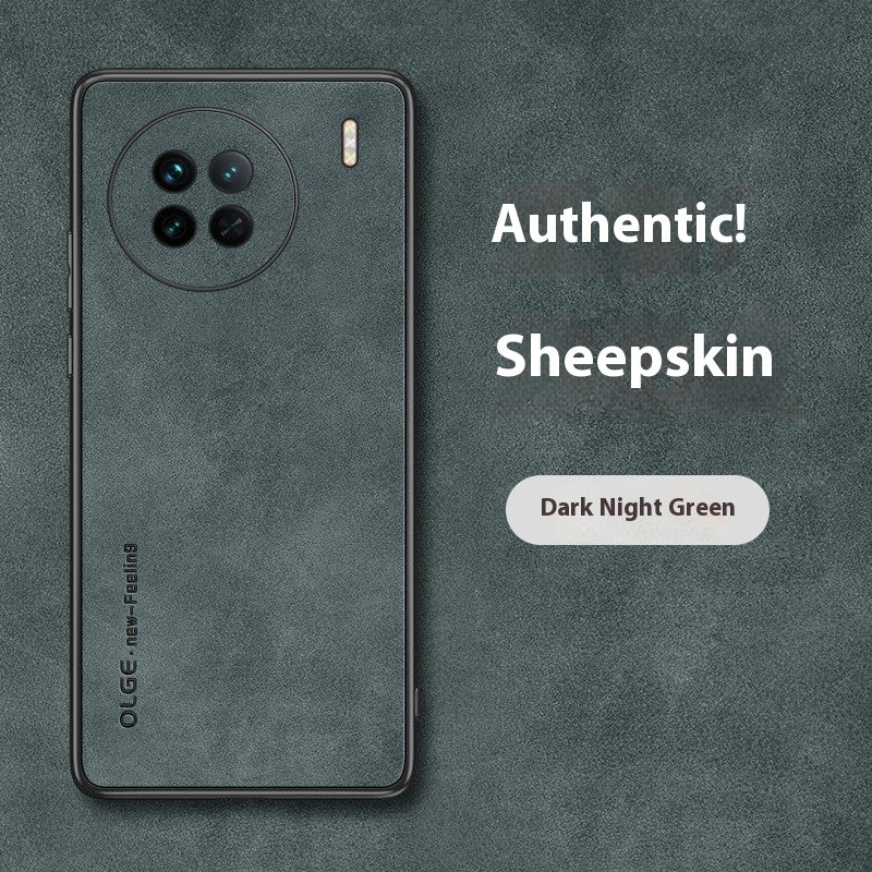 Luxury Sheepskin Leather Phone Case | Magnetic Car Mount & Wireless Charging Cover