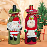 Festive Christmas Wine Bottle Cover & Gift Box Decoration Holiday Present Packaging Quick Dress Up