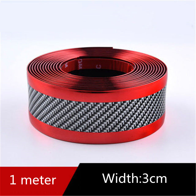 Car Door Sill Protector Stickers | Anti-Scratch Carbon Fiber Pattern Decal