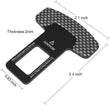 Premium Metal Seat Belt Clip | Carbon Fiber Texture Aluminum Safety Stopper