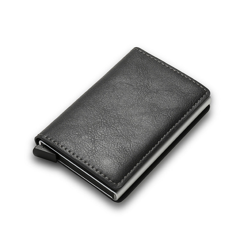 RFID Blocking Carbon Fiber Men's Wallet - Slim Aluminum Alloy Minimalist Card Holder