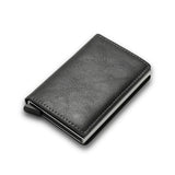 RFID Blocking Carbon Fiber Men's Wallet - Slim Aluminum Alloy Minimalist Card Holder