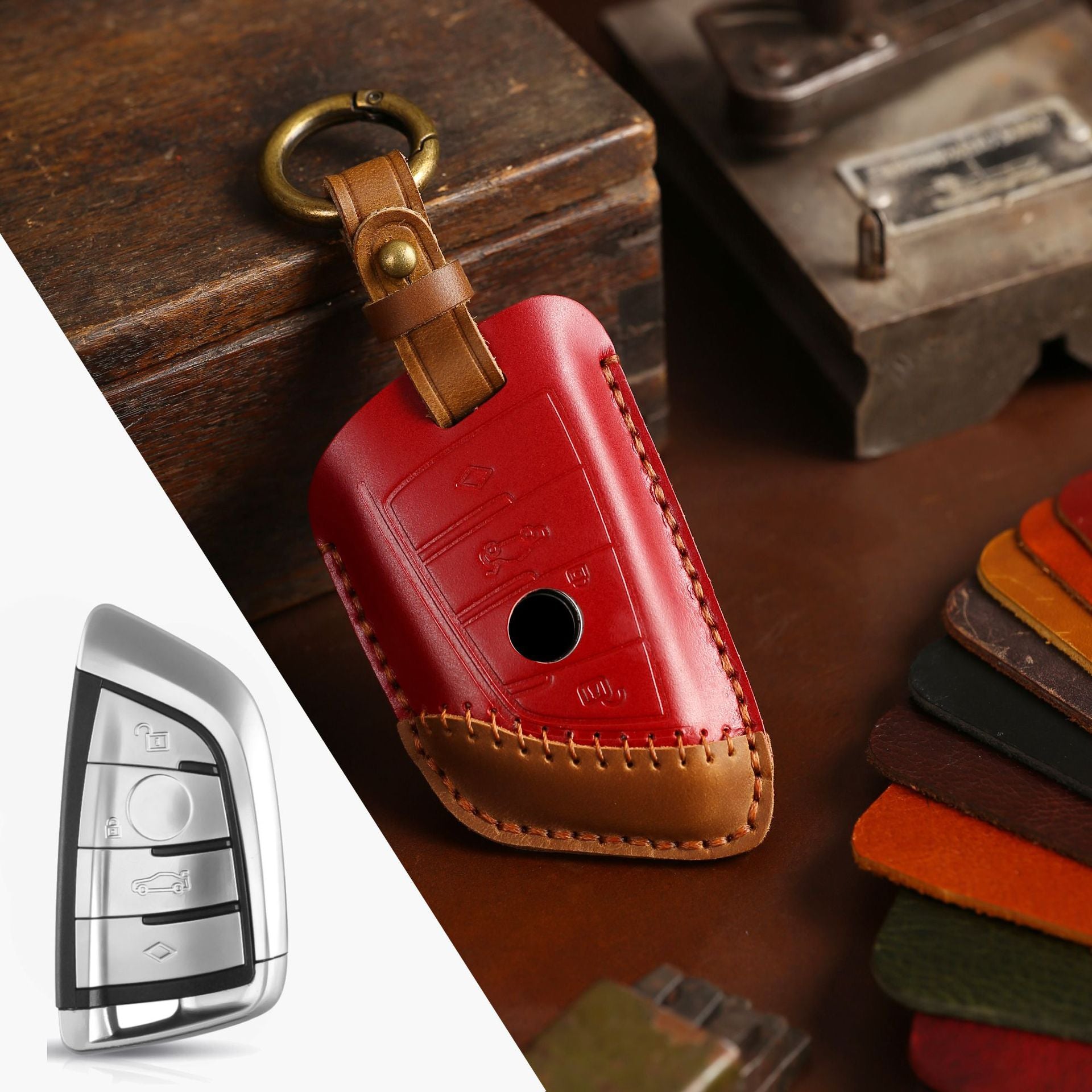 High-Quality Genuine Leather Car Key Pouch | Newly Designed Protective Sleeve
