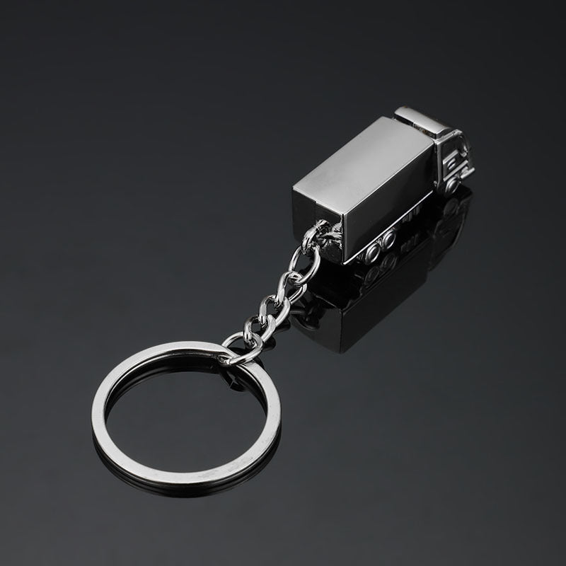 3D Truck Model Metal Keychain | Creative Vehicle Pendant & Car Accessory