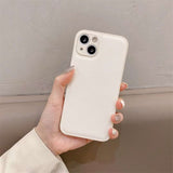 Genuine/Faux Leather Solid Color Phone Cover | Simple Anti-Scratch Case