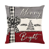 Merry Christmas Cushion Cover Xmas Decor Pillowcase for Home New Year Gift & Sofa Ornament Holiday Decoration