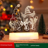 Christmas Decoration 3D Lamp Acrylic LED Night Light New Year Valentines Day Kids Gift Festive Christmas Ornaments Table Decor