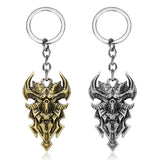 Unique Sheep's Head Shield Keychain | Symbolic Metal Pendant Jewelry