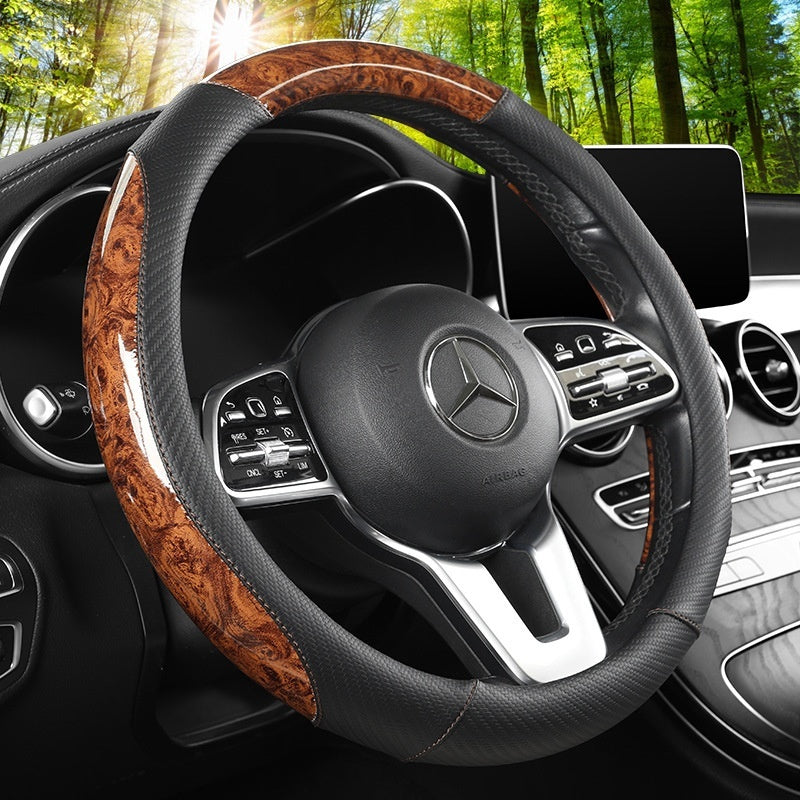Luxury Crystal Leather Steering Wheel Cover | Bling Car Interior Modification