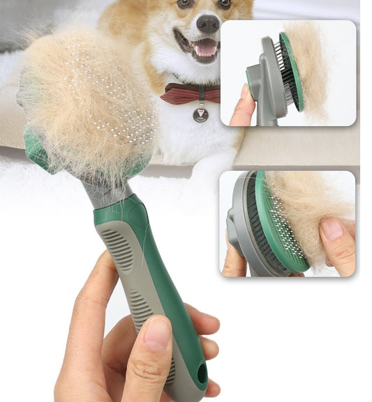 Automatic Hair Removal Comb Self-Cleaning Pet Grooming Tool Shedding & Deshedding Beauty Product For Dogs & Cats