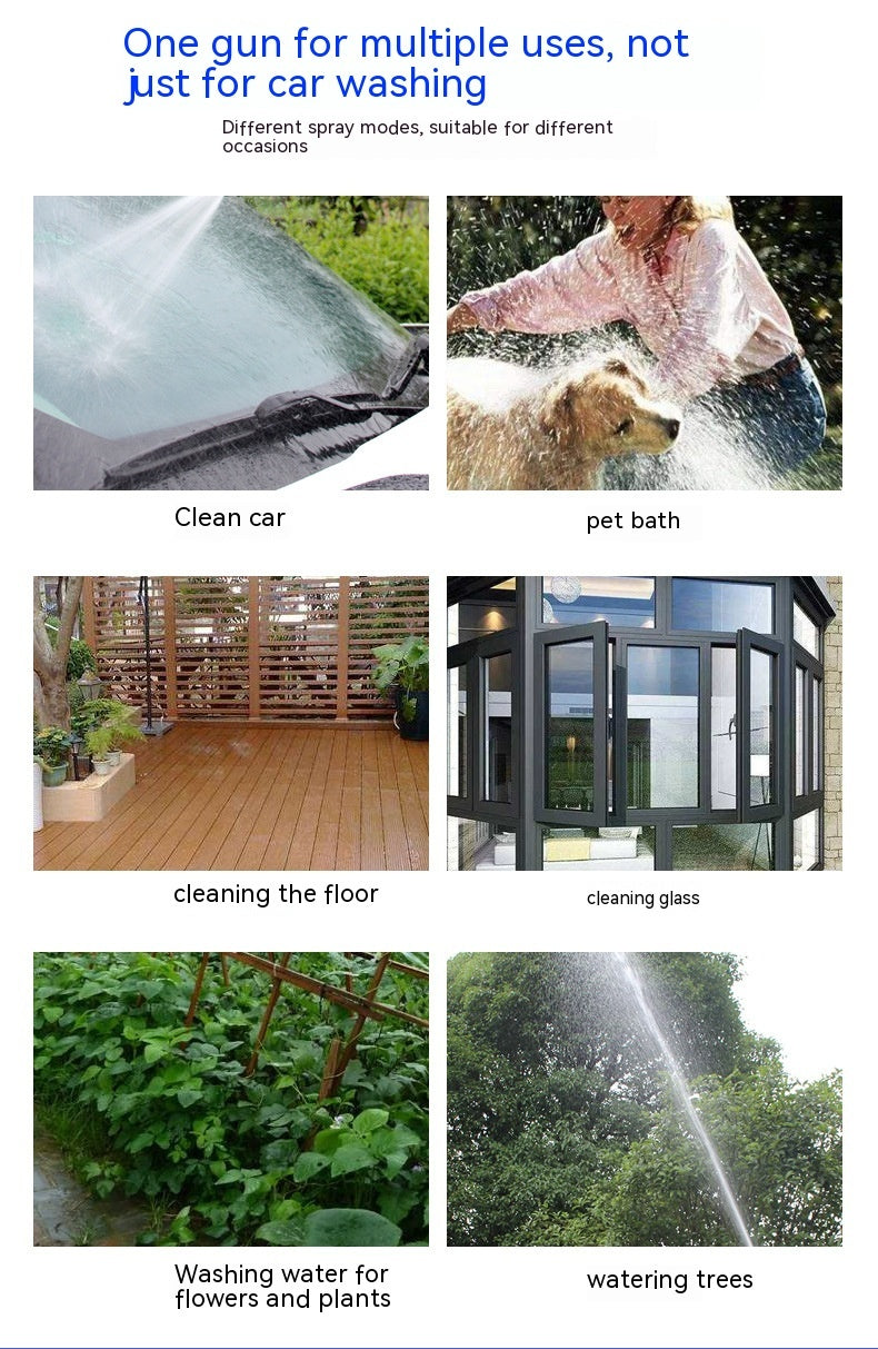 High Pressure Water Spray Gun with Lengthening Bar | Car Washing & Garden Cleaning