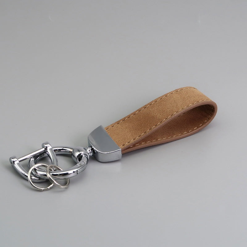 Suede Car Key Chain with Anti-Lost Hardware Premium Key Fob Holder Auto Interior Accessory Durable Metal Key Ring