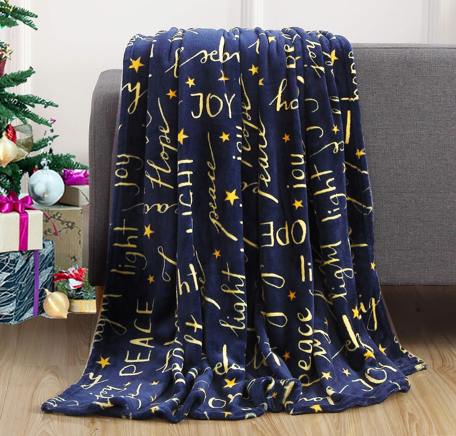 Christmas Style Blanket Cozy Holiday Gift for Home Festive Winter Throw Xmas Decor