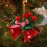 Hemp Rope Hanging Decoration with Jingling Bell $\vert$ Hawthorn Berry & Bow Accent $\vert$ Rustic Home Ornament