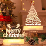 Christmas Decoration 3D Lamp Acrylic LED Night Light New Year Valentines Day Kids Gift Festive Christmas Ornaments Table Decor