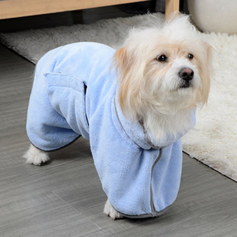 Quick-Drying Pet Towel & Dog Bathrobe $\vert$ Ultra-Absorbent Microfiber Drying Coat for Dogs & Cats