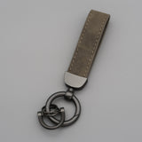 Suede Car Key Chain with Anti-Lost Hardware Premium Key Fob Holder Auto Interior Accessory Durable Metal Key Ring
