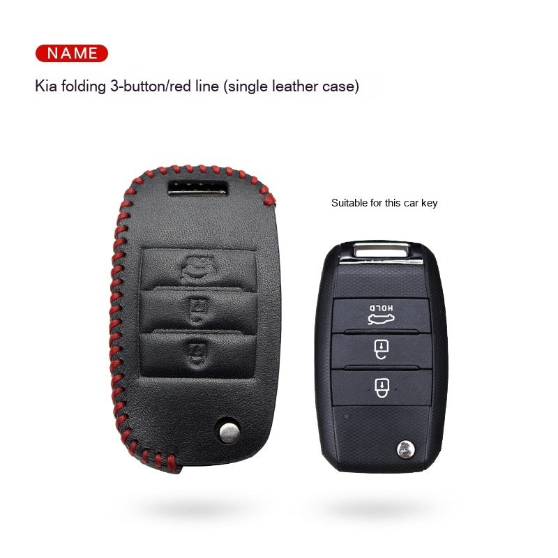 Genuine Leather Car Key Fob Cover | Premium Real Leather Protective Case