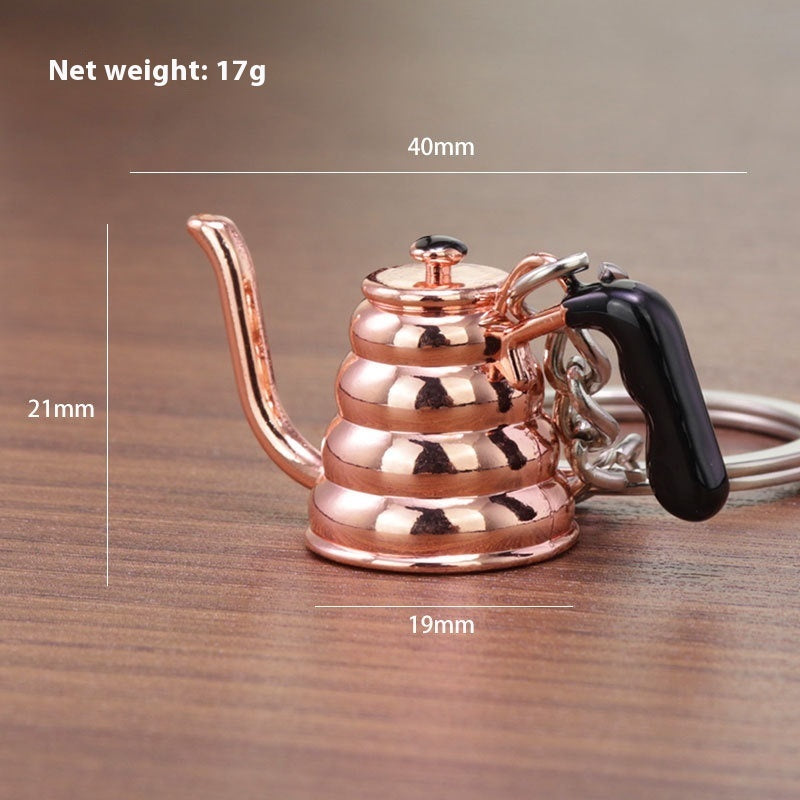 Metal 3D Coffee Keychain Durable Zinc Alloy Car Key Pendant Espresso Machine Replica Unique Coffee Lover Gift