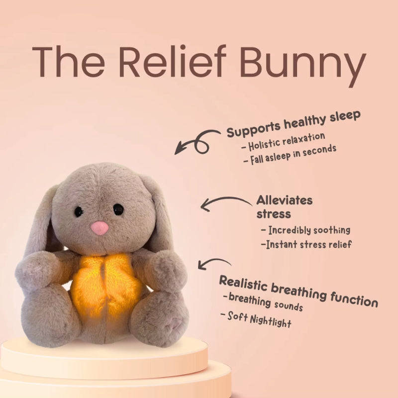 Breathing Rabbit Soothing Sensory Plush Toy Relieve Anxiety Bunny Comforter Conciliate Baby Sleep Aid Newborn Breathes Plush