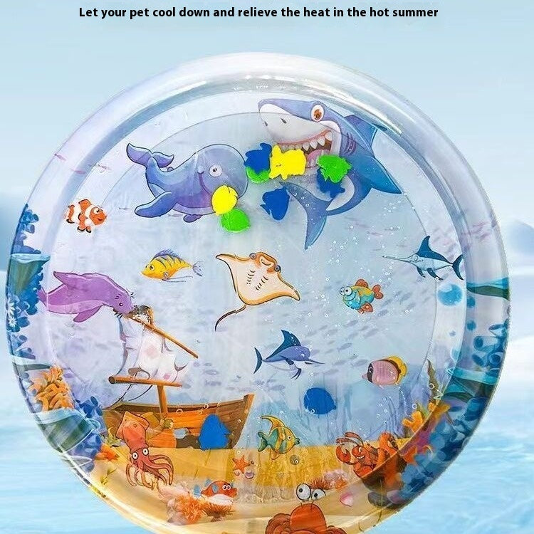 Summer Cooling Pet Water Bed Cushion Ice Pad Dog Sleeping Square Mat Kennel Cool Cold Mat for Puppy Dogs & Cats Self-Cooling