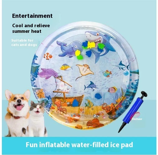 Summer Cooling Pet Water Bed Cushion Ice Pad Dog Sleeping Square Mat Kennel Cool Cold Mat for Puppy Dogs & Cats Self-Cooling