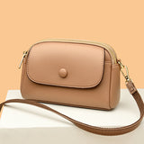 Lightweight Soft Leather Crossbody Bag | Convertible One-Shoulder Purse