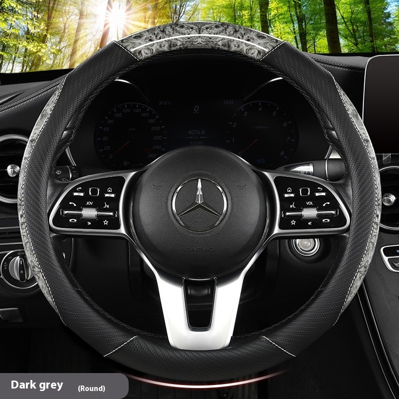 Luxury Crystal Leather Steering Wheel Cover | Bling Car Interior Modification