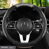 Luxury Crystal Leather Steering Wheel Cover | Bling Car Interior Modification