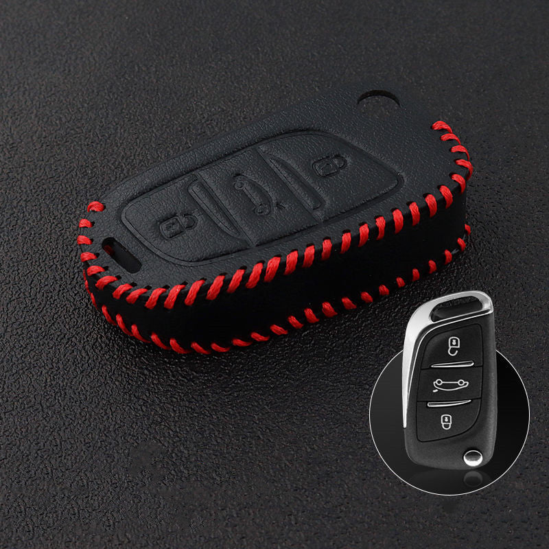 Customizable Genuine Leather Car Key Cover | DIY Modification Key Fob Case