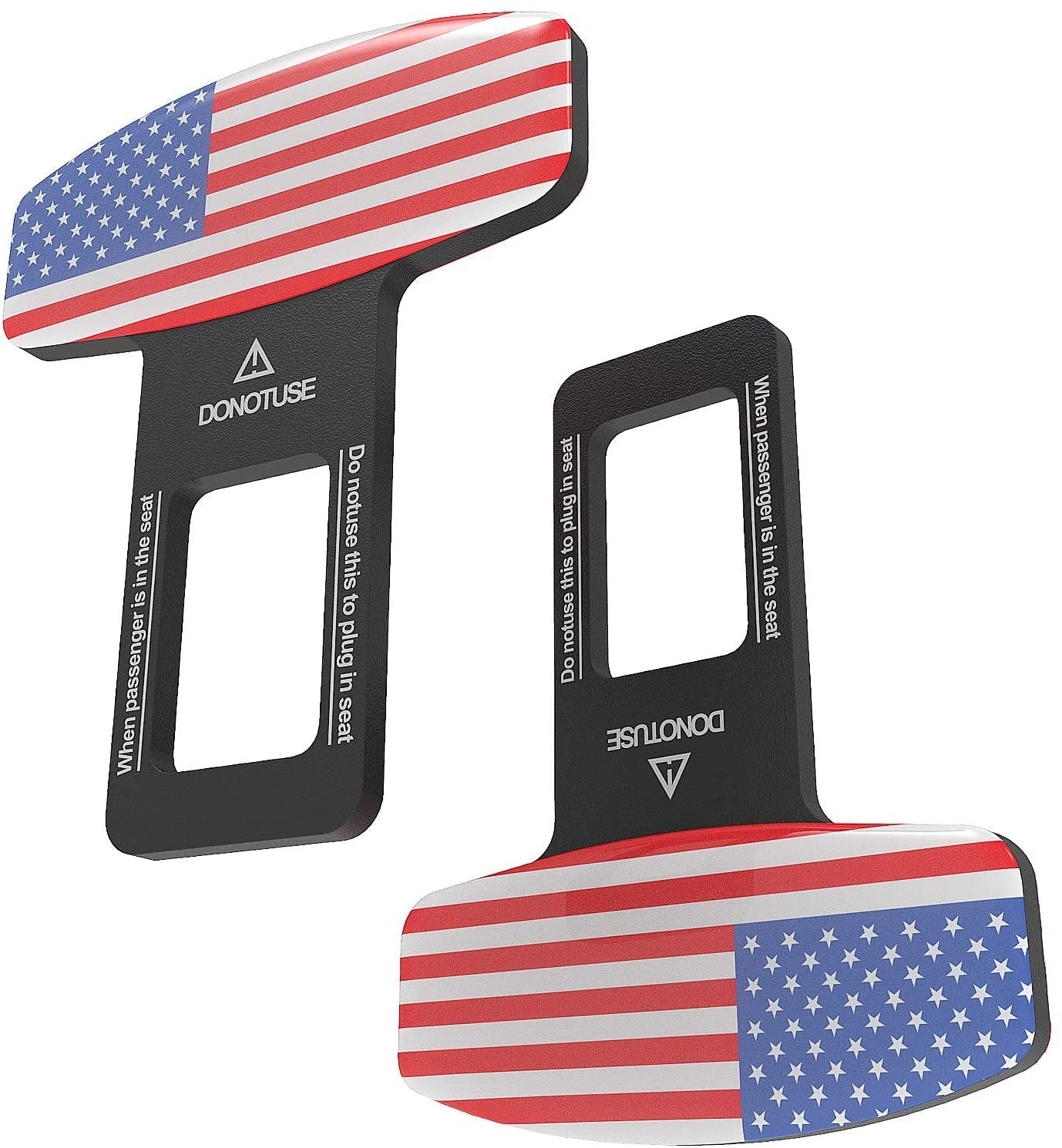 Premium Metal Seat Belt Clip | Carbon Fiber Texture Aluminum Safety Stopper