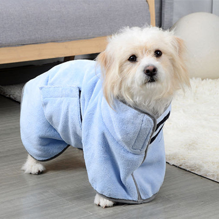 Quick-Drying Pet Towel & Dog Bathrobe $\vert$ Ultra-Absorbent Microfiber Drying Coat for Dogs & Cats