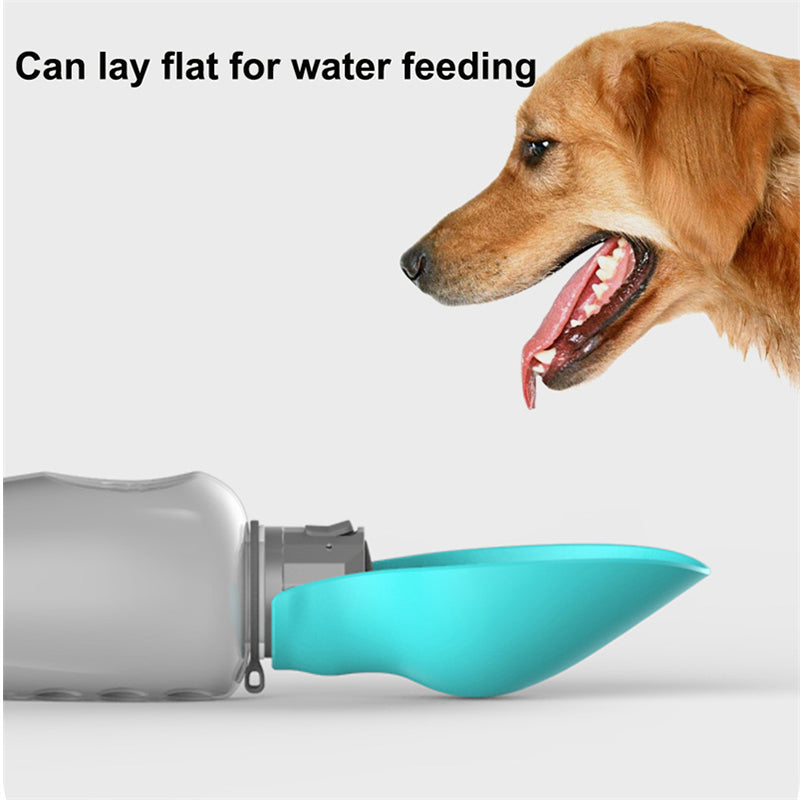 800 ml Portable Dog Water Bottle High Capacity Leakproof Pet Drinking Bowl Foldable Outdoor Walking Supplies Golden Retriever