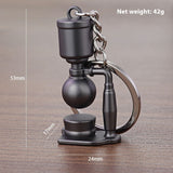 Metal 3D Coffee Keychain Durable Zinc Alloy Car Key Pendant Espresso Machine Replica Unique Coffee Lover Gift